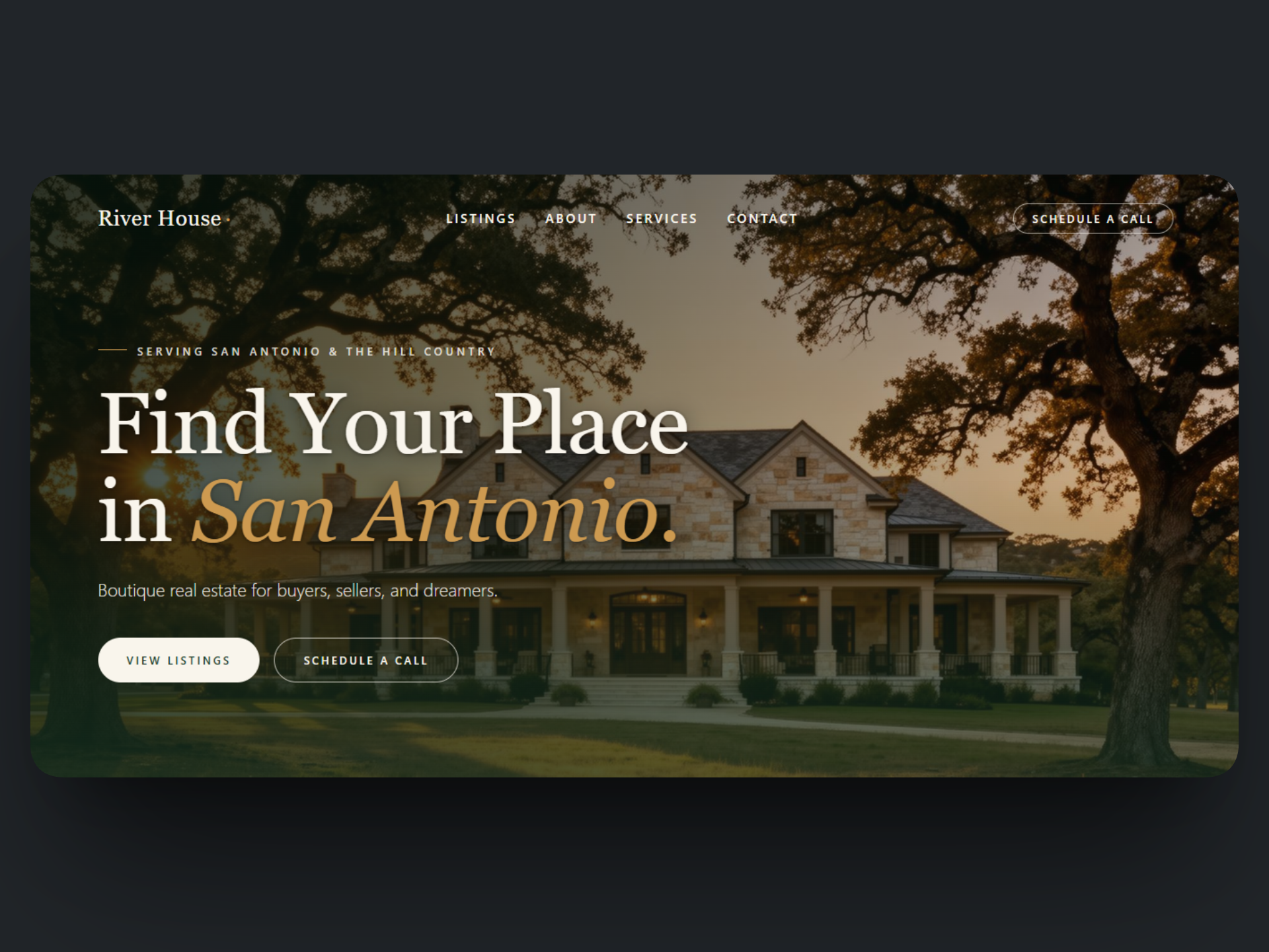 River House Real Estate website design by We Build San Antonio