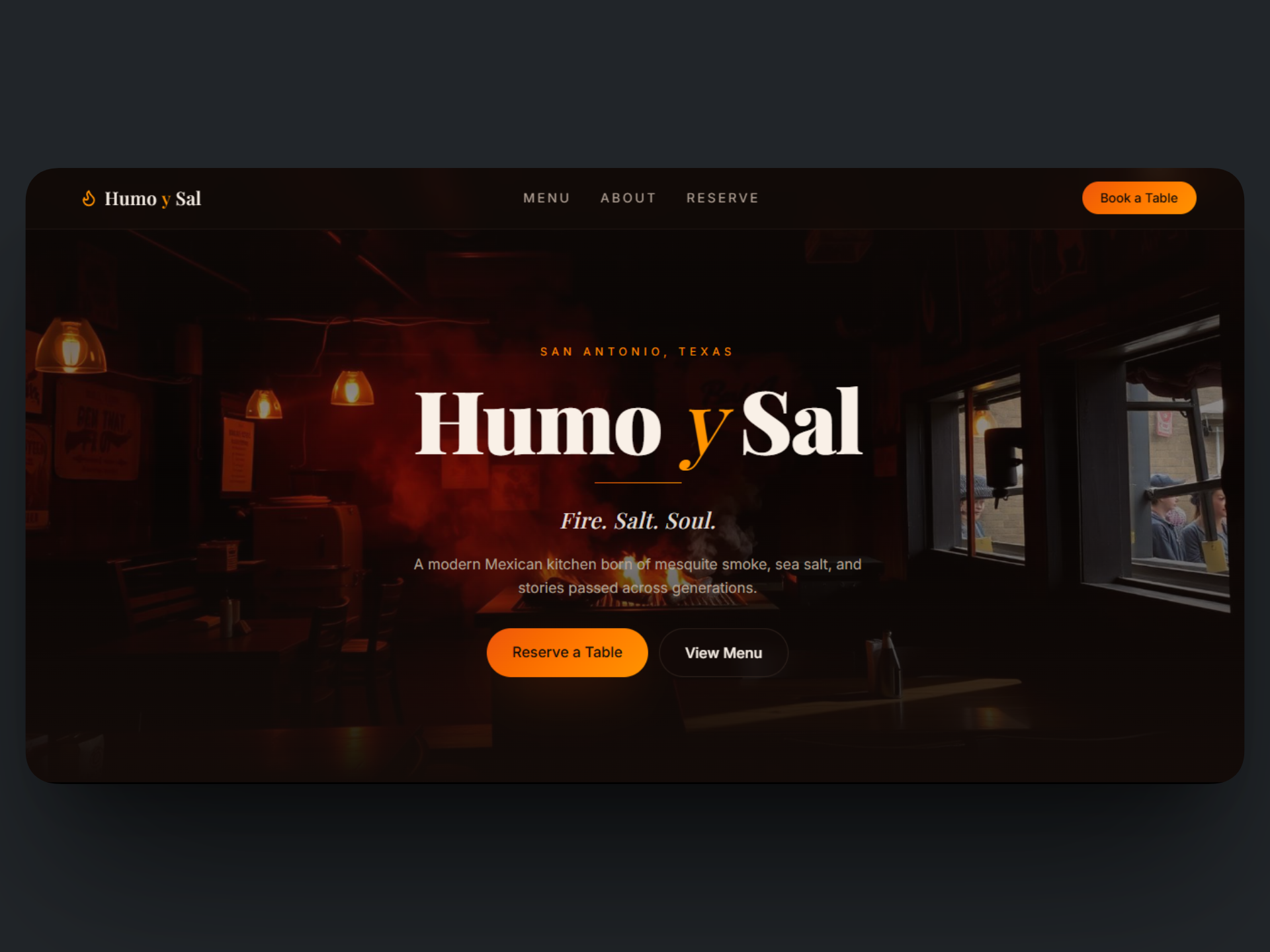 Humo y Sal website design by We Build San Antonio